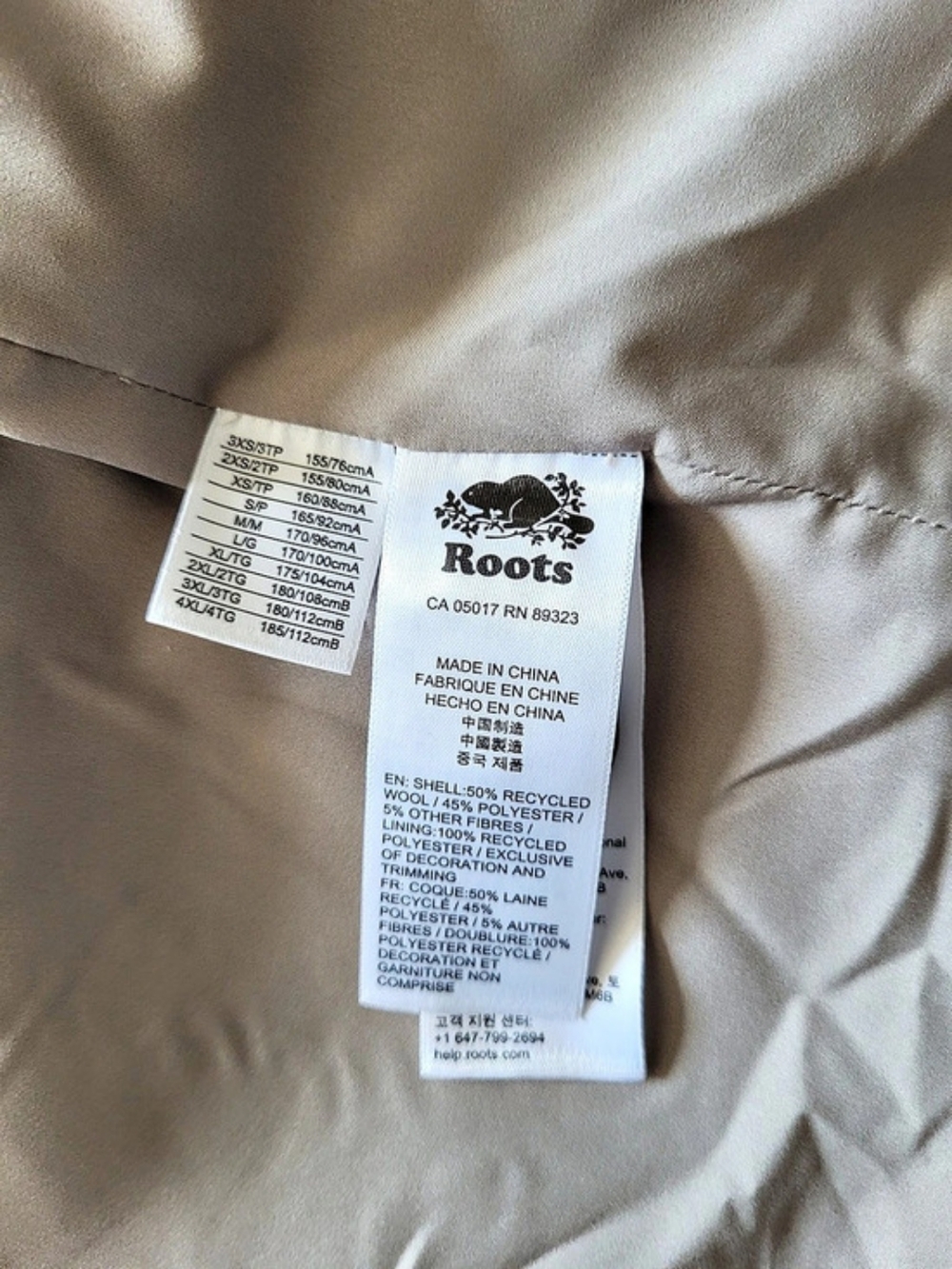 NEW WITH TAGS Roots Wool Blend Long Coat - Picture 5 of 5
